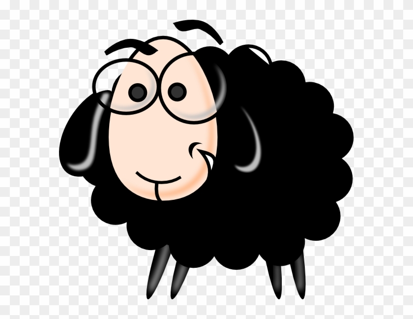 Black White Clipart Sheep #119735