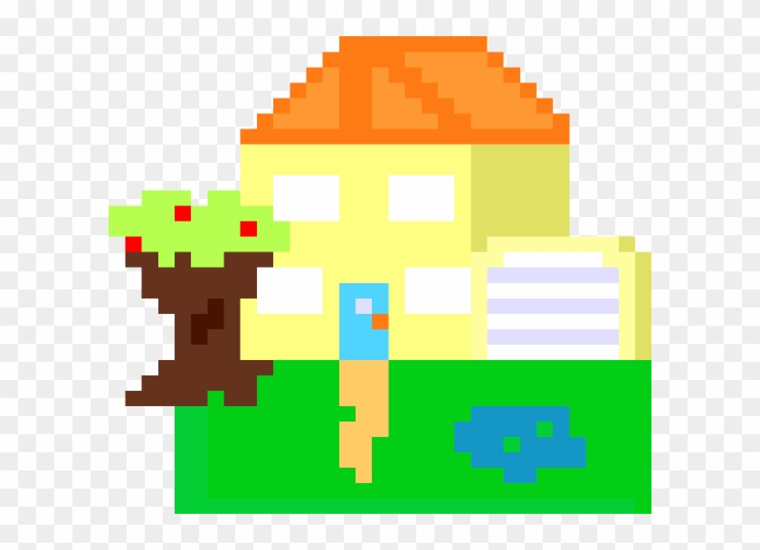 8 Bit House Clip Art - 8 Bit House Transparent Background #119738