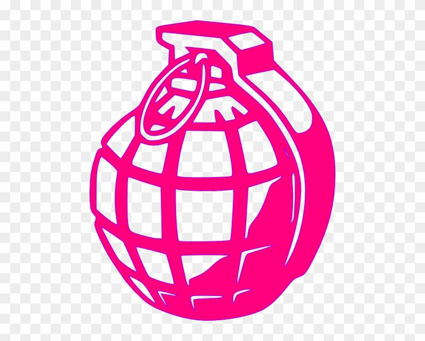 Pink Grenade Clip Art - Hand Grenade #119793