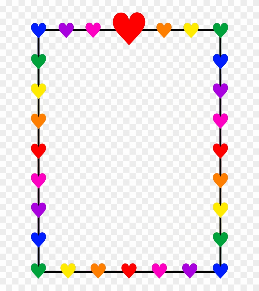 Colorful Music Notes Border - Left Right Valentine Game #119966