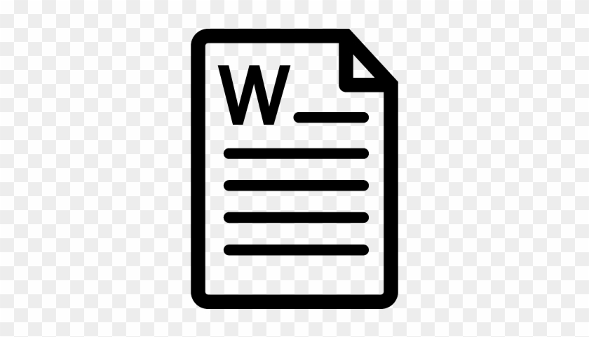 Microsoft Word Document File Vector - Icono Documento De Word #120008