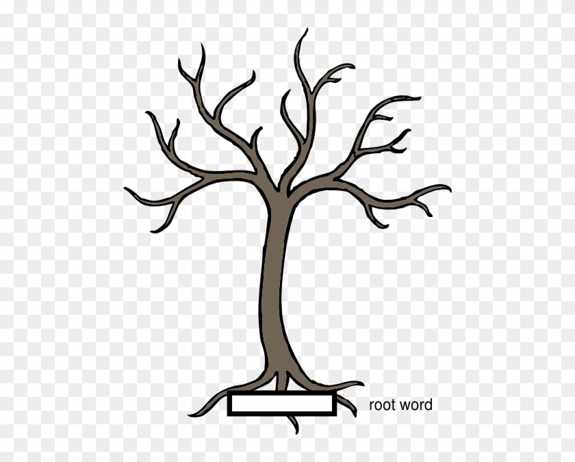 Word Tree Template - Tree With Branches Drawing #120122