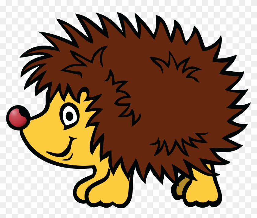 Free Clipart Of A Hedgehog - Animal Cartoon Png #120535