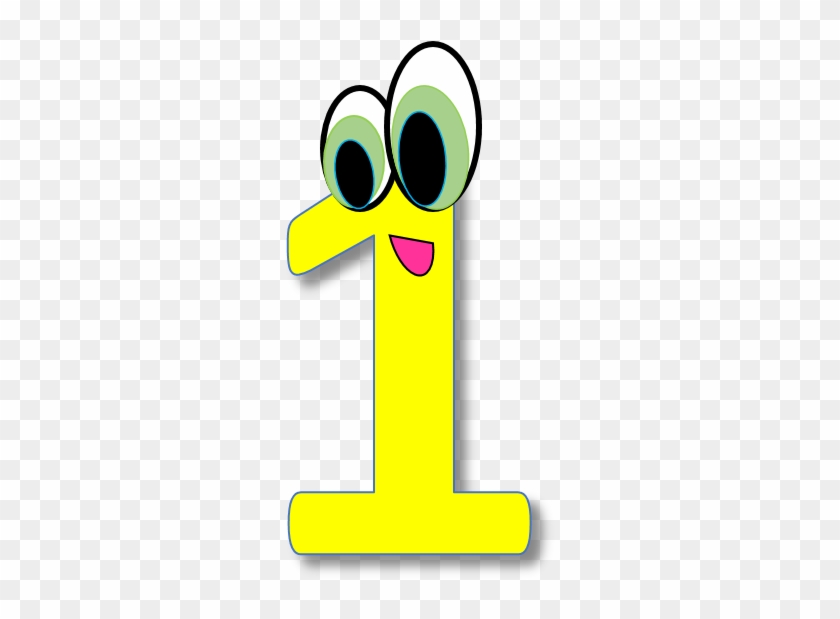 Cute Yellow Number 1 Clipart - Research #120548