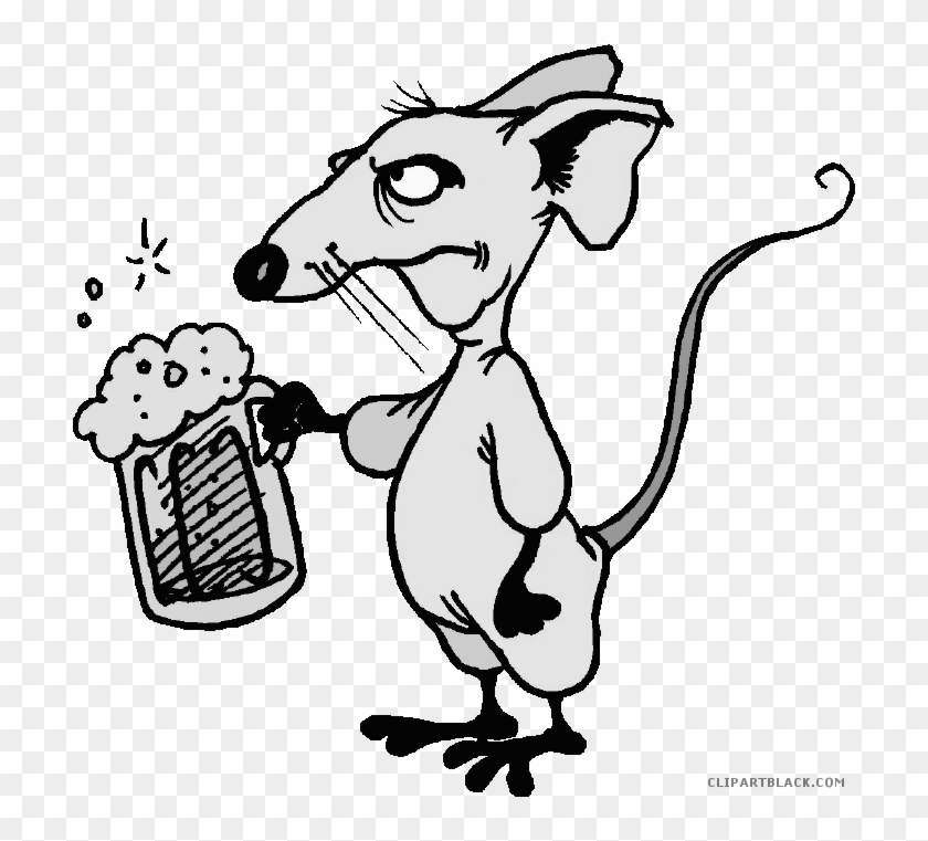 Rat Animal Free Black White Clipart Images Clipartblack - River Ratz Saloon #634141