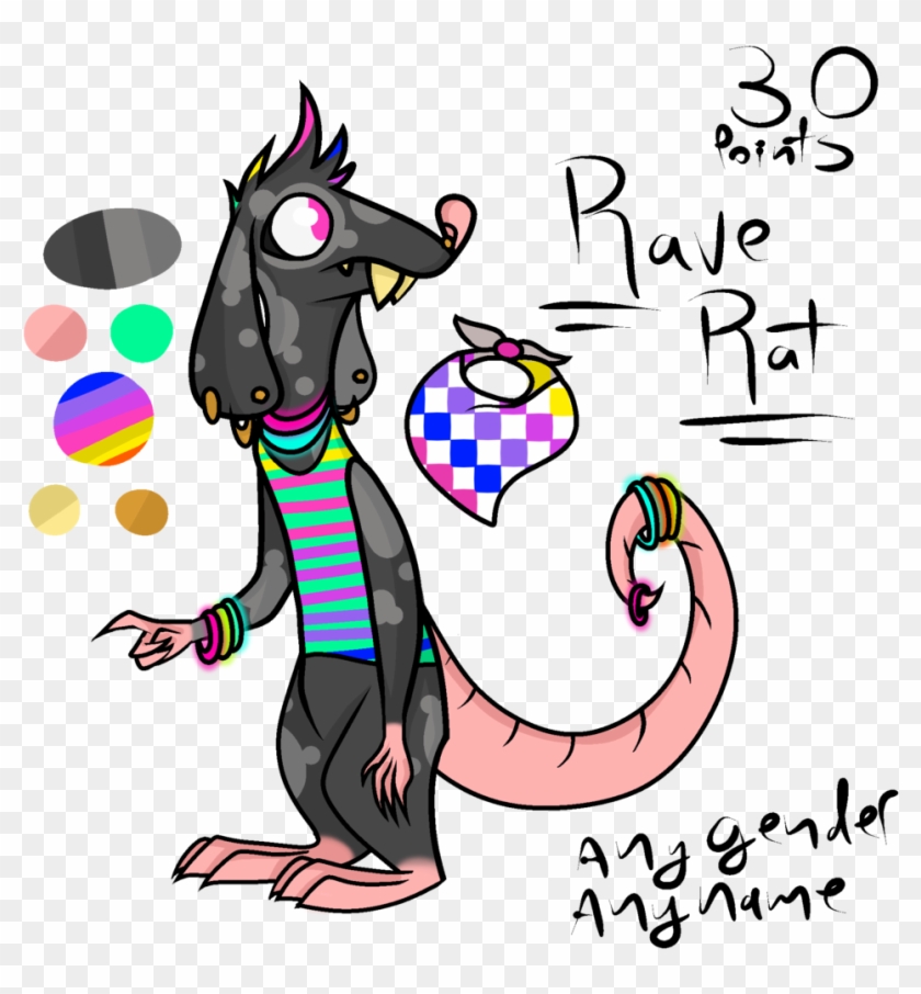 Rave Rat Adoptable - Cartoon #634365
