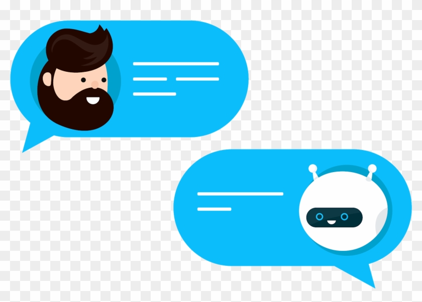 An Adorable Depiction Of A User And Chatbot Talking - Chatbot Clipart #634521