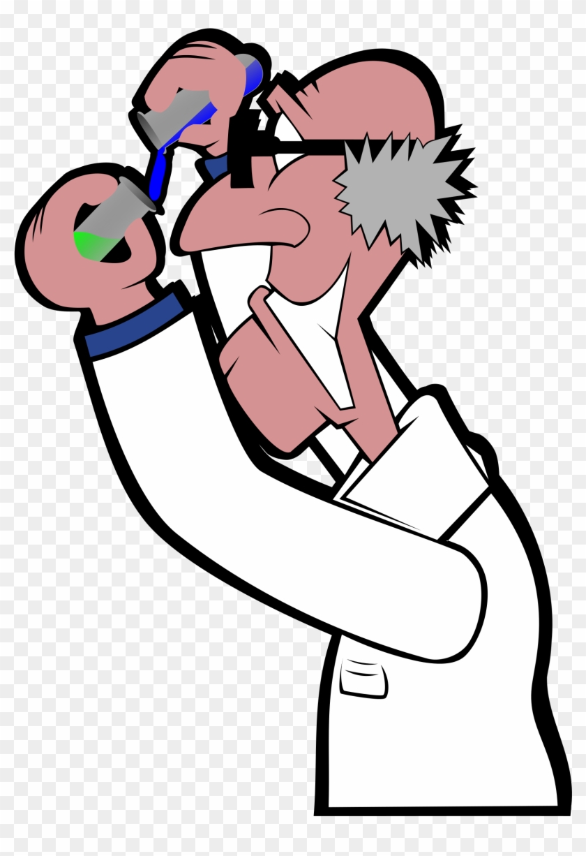 Mad Scientist - Cientificos Dibujos Imagen Png Svg #634531