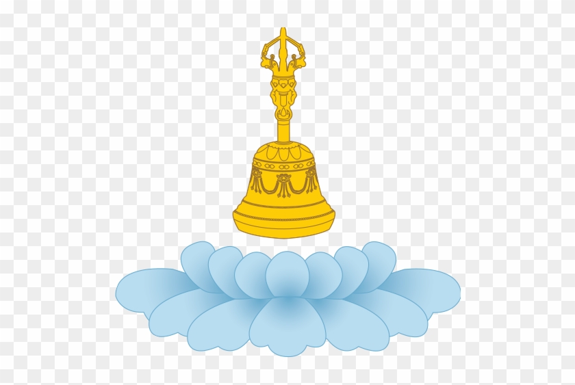 Blue Lotus With Vajra Bell - Illustration #634555