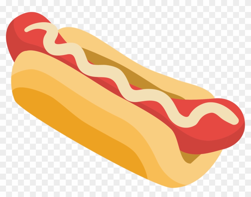 Hot Dog Fast Food Sausage Bun - Hotdog Bun Clipart #634682