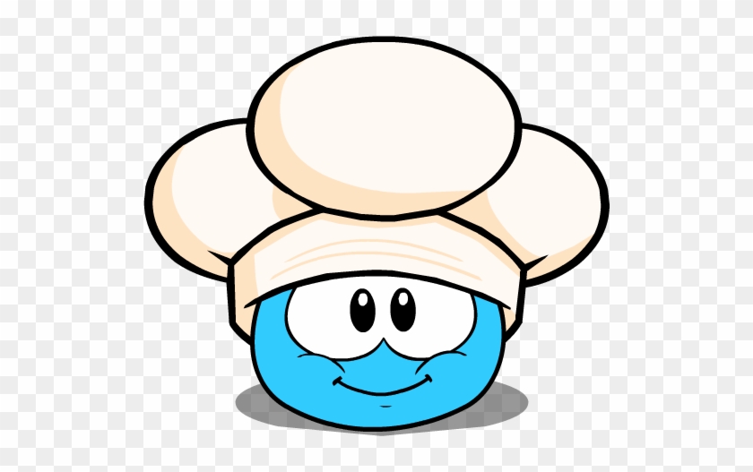 Chef's Hat In Puffle Interface - Club Penguin Blue Puffle #634923