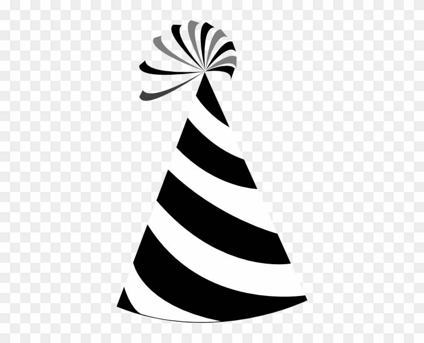 Hat Black And White Birthday Hat Clipart Black And - Black And White Birthday Hat #634942