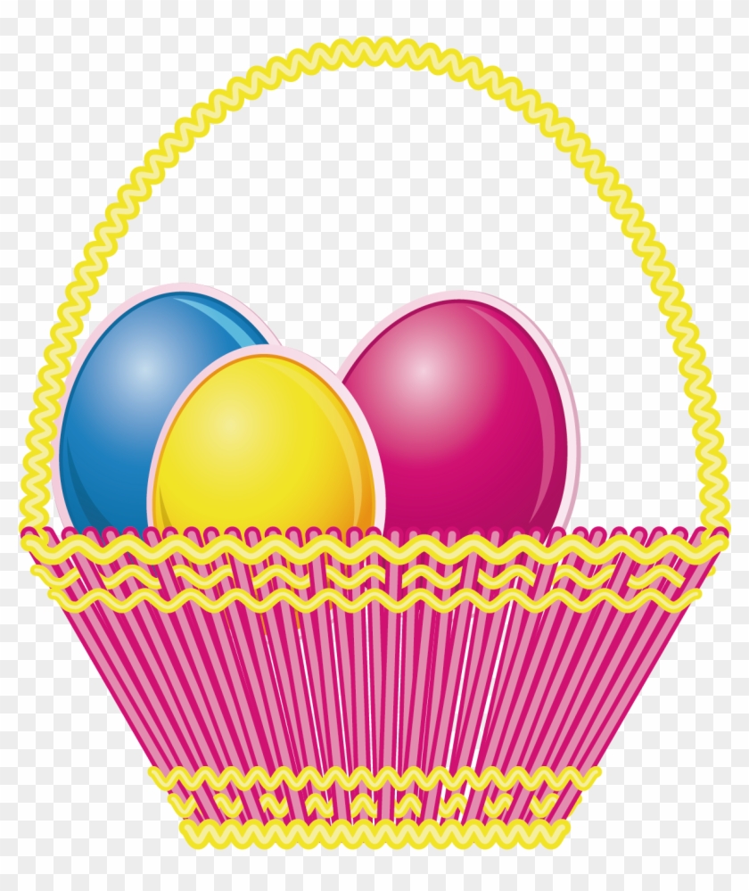 Easter Bunny Easter Basket Clip Art - Easter Bunny Easter Basket Clip Art #635110