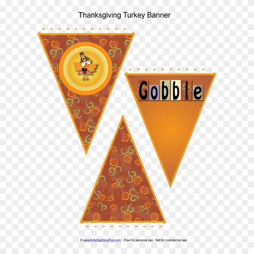 Thanksgiving Banner Coloring Print Out - Triangle #635188