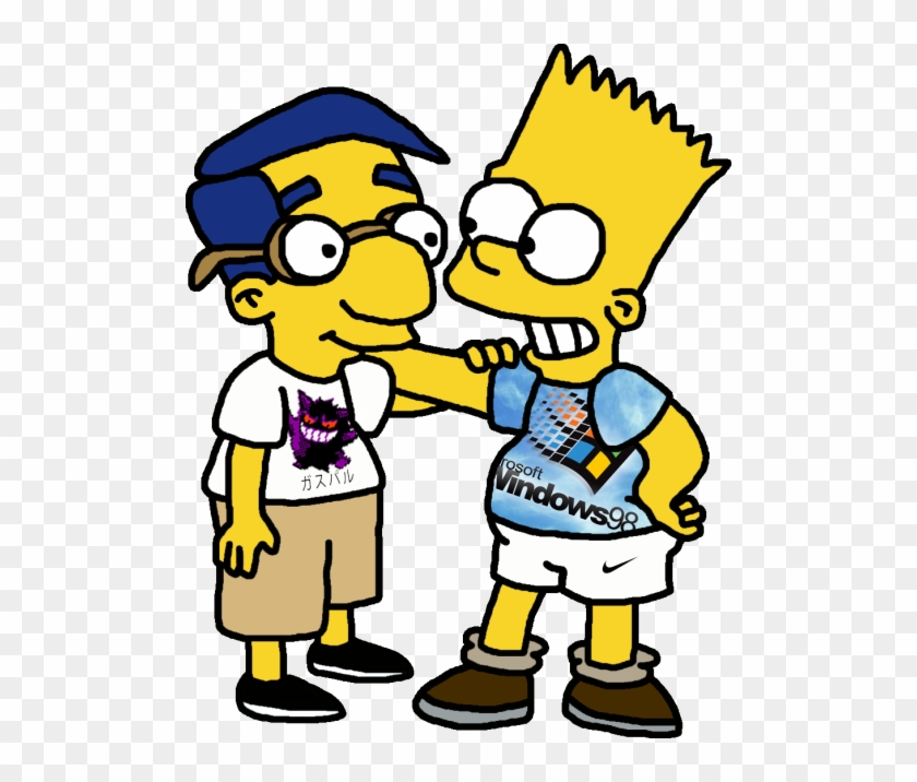 Yung Lean Clipart - Bart And Milhouse #635248