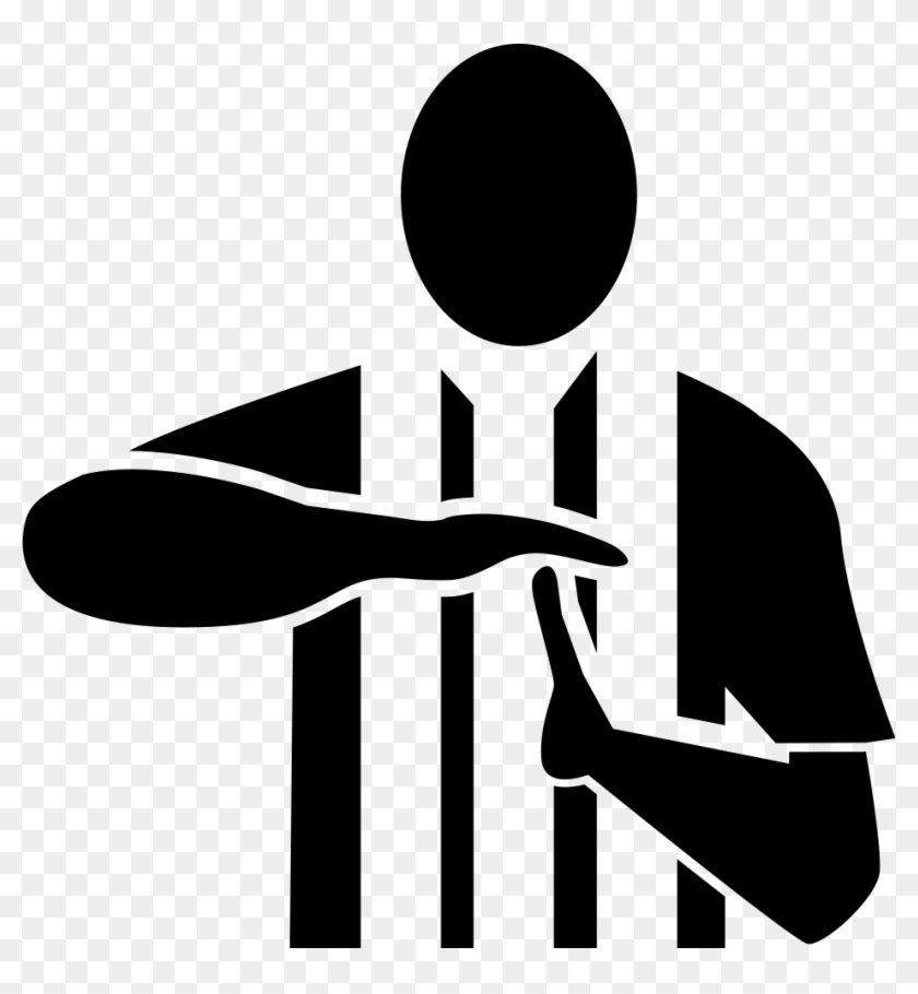 Football Referee With Hand Gestures Comments - Football Referee Icon Png #635364