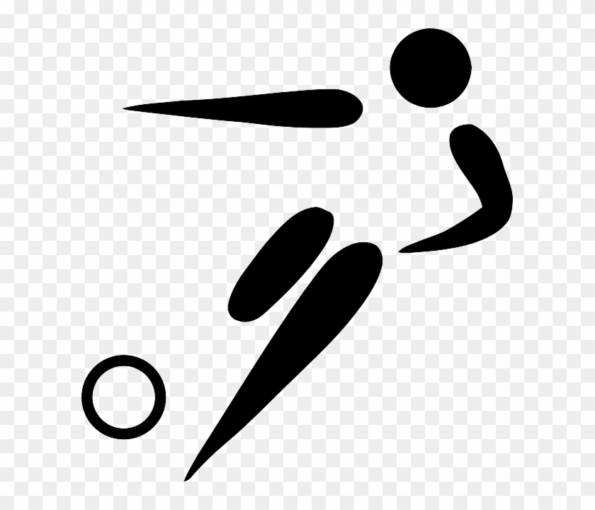 Football, Kick, Player, Playing, Logo, Pictogram - Olympic Pictogram Football #635460