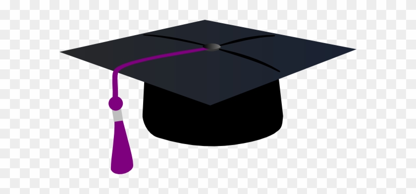 Graduation Hat With Purple Tassle Clip Art At Clipart - Graduation Cap Clip Art #635811