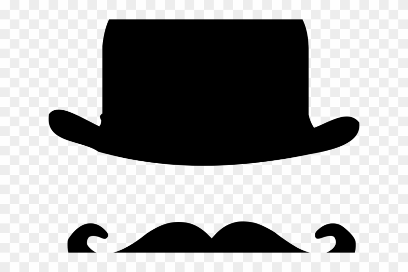 Moustache Clipart Bowler Hat - Moustache Clipart Bowler Hat #635996