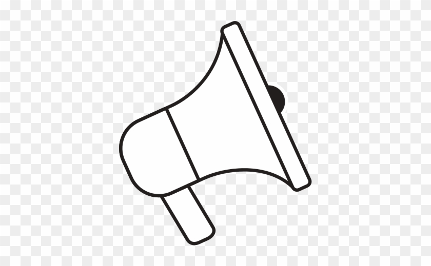 Megaphone Speaker Marketing Element Outline - Sports Equipment #636140