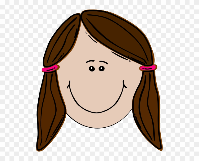 Brunette Teenager Pinky Svg Clip Arts 534 X 600 Px - Boy And Girl Face Cartoon #636416