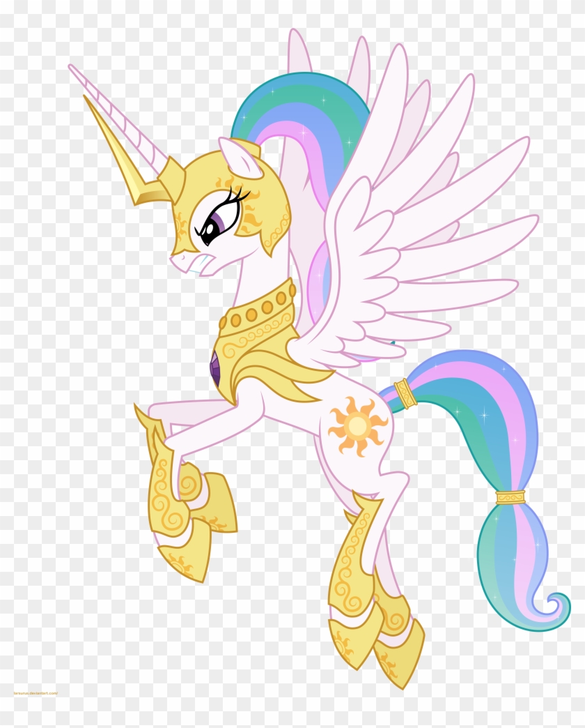 Larsurus, Flying, Princess Celestia, Safe, Solo, Warrior - My Little Pony Princess Celestia Awesome #636468