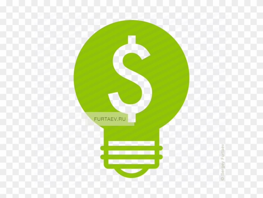 Vector Icon Of Light Bulb With Dollar Sign Inside - Energy Efficiency Icon #636546