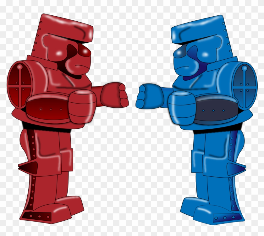 Rock 'em Sock 'em Robots Graphic Design Clip Art - Rock Em Sock Em Robots Cartoon #636568