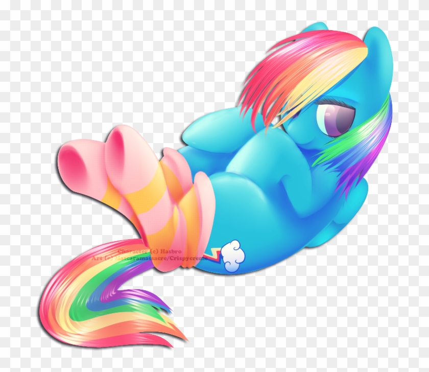 Rainbow Dash In Socks By Crispycreme - Rainbow Dash In Socks #636615