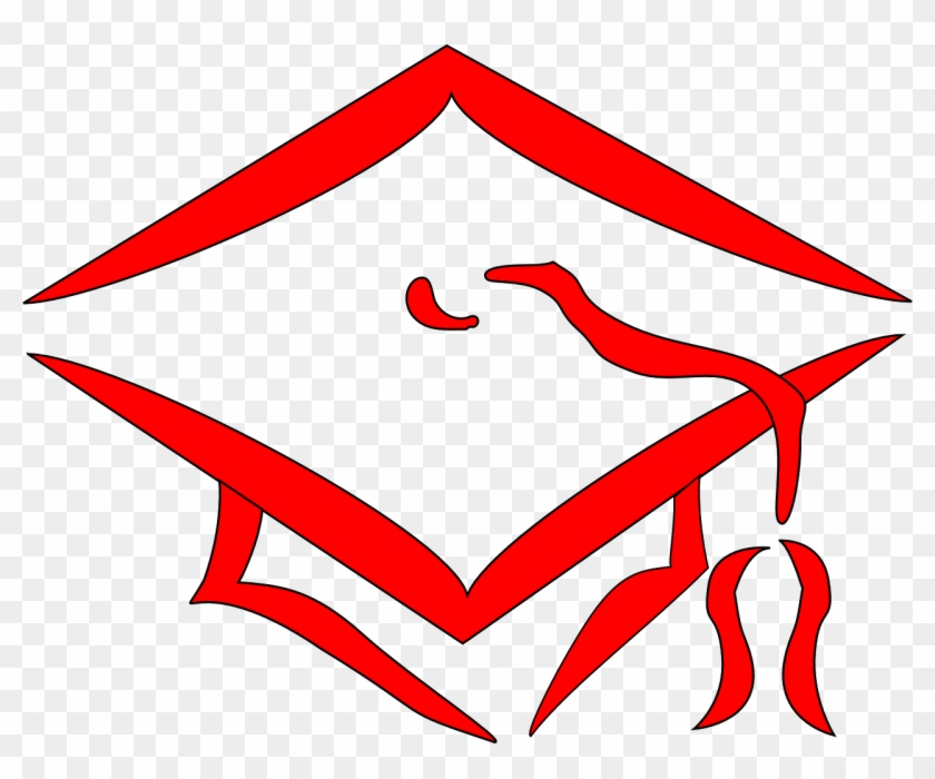Cap University Red Transparent Image - Red Graduation Cap Clip Art #636923