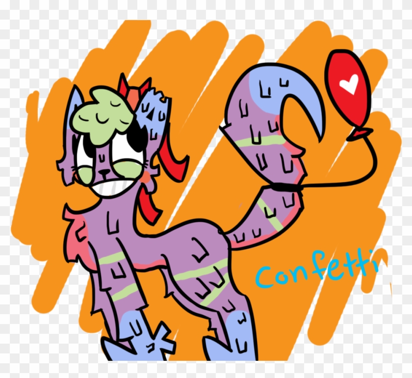Confetti The Pinata Cat By Dawnnstar - Cartoon #637098