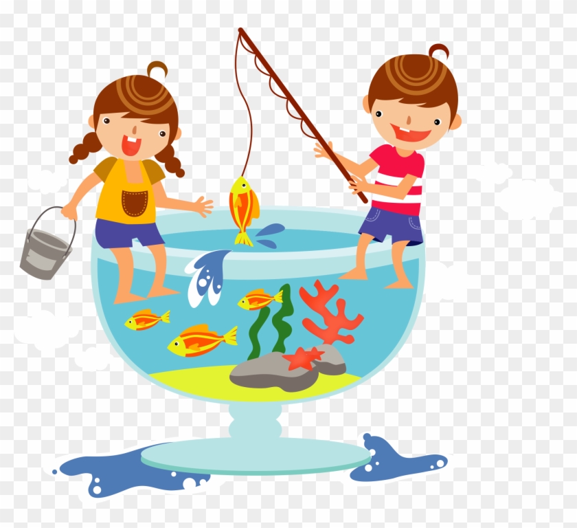 Angling Recreation Cartoon Child Illustration - Kids Fishing Png #637124