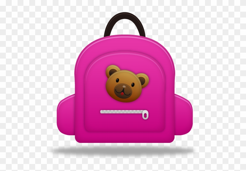 Schoolbag Girl Icon Png - School Bag Png Cartoon #637589