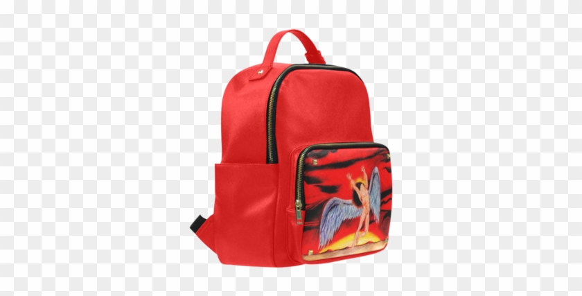 Sale Psylocke Leather School Bag With Led Zeppelin - Backpack #637606