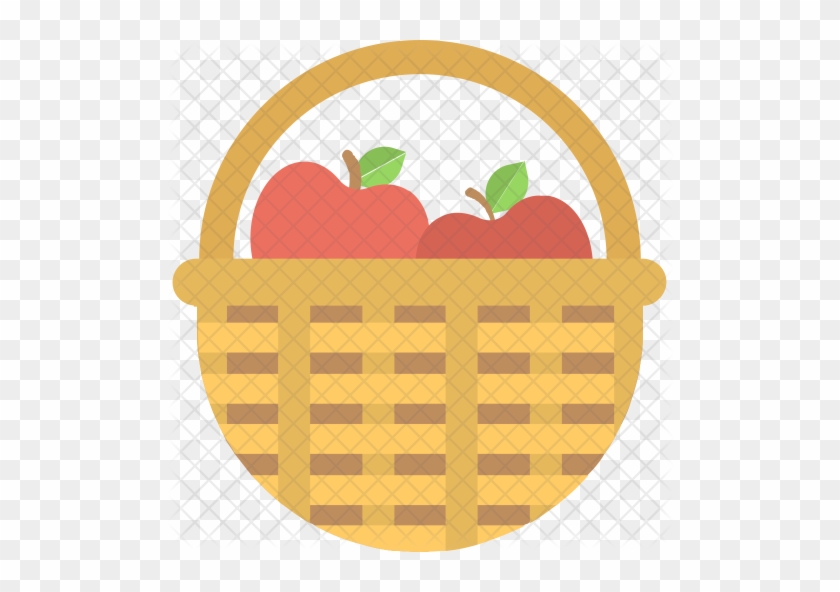 Apple Basket Icon - Fruit Basket Icon #637645