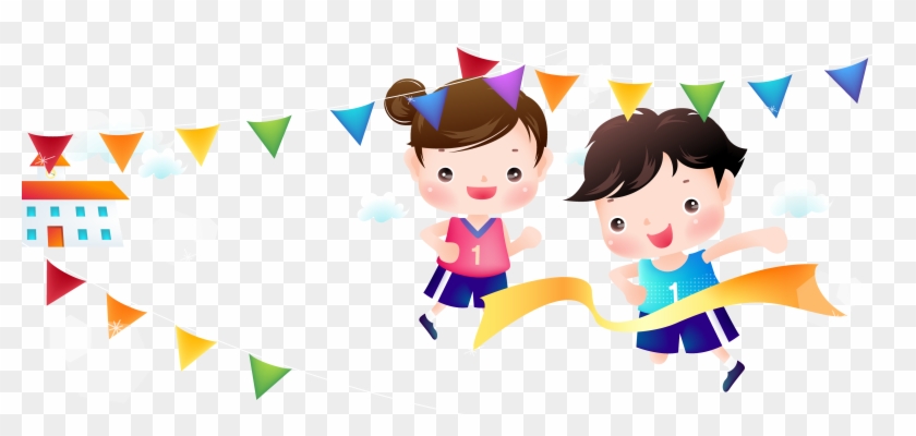 Schoolyard Sports Day Cartoon Illustration - Cartoon Sport Day - Free  Transparent PNG Clipart Images Download