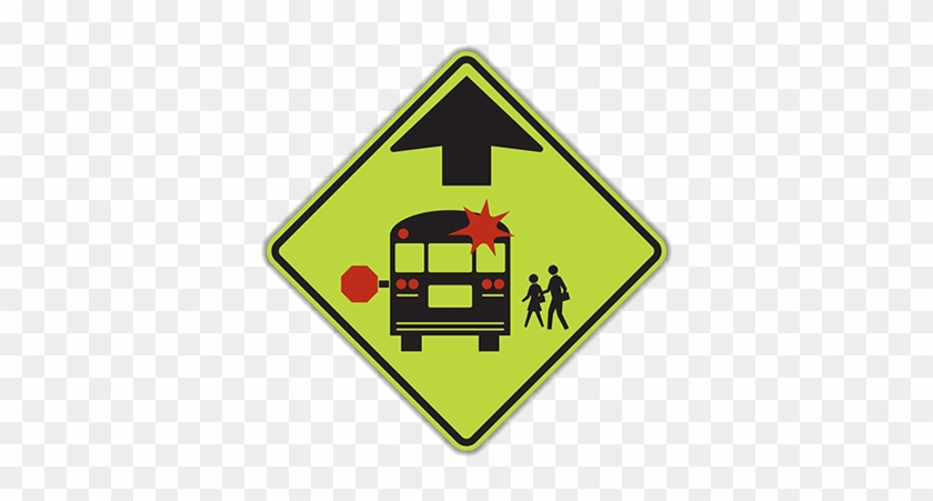 S3-1 School Bus Stop Ahead - Stop For School Bus Sign #638130