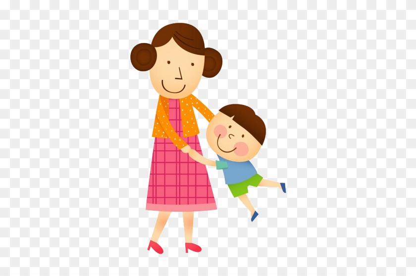 Mother Cartoon Child Clip Art - Mother Cartoon Child Clip Art #638416
