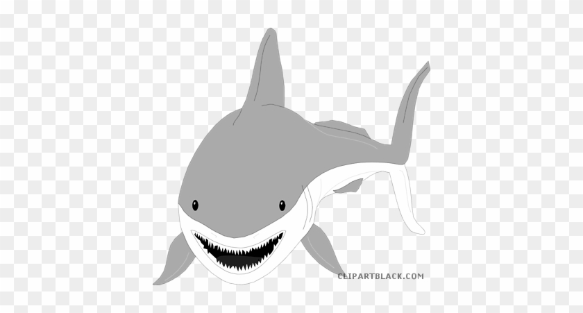 Grey Shark Animal Free Black White Clipart Images Clipartblack - Sharks With No Background #638415