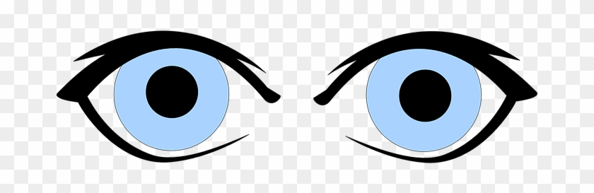 Eyes Blue Drawing Isolated Look Pretty Att - Eye Contact Clipart #638453