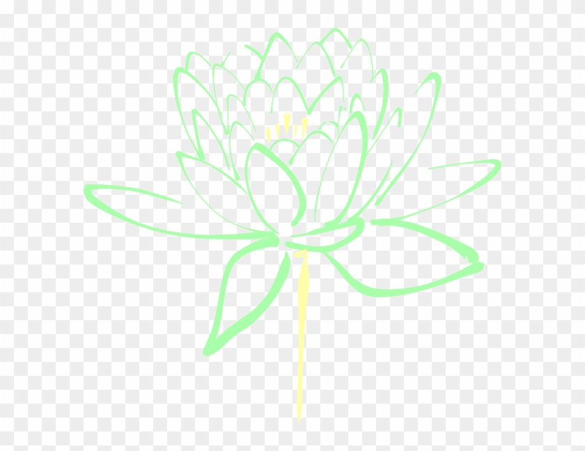 How To Set Use Mint Cream Lotus Svg Vector - Lotus Flower White And Black Clipart #638511