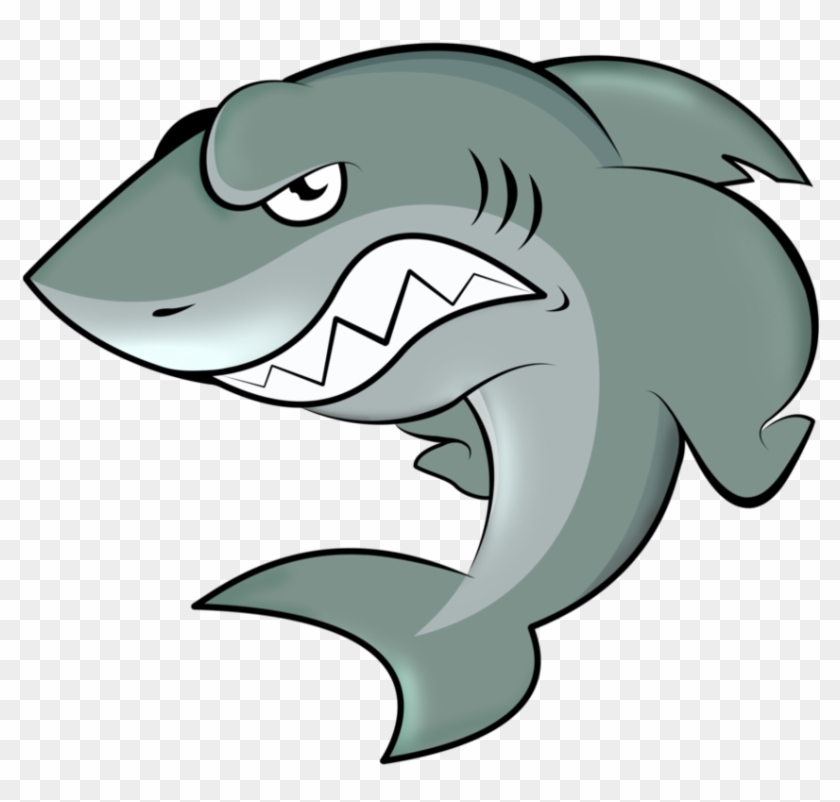 Shark 3 By Eliecer2929 - Angry Cartoon Shark - Free Transparent PNG Clipart  Images Download