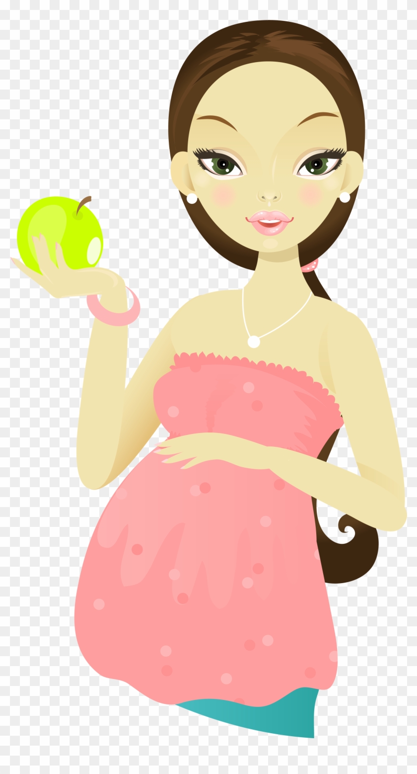 Pregnancy Cartoon Woman Mother - Pregnant Woman Cartoon Png - Free  Transparent PNG Clipart Images Download