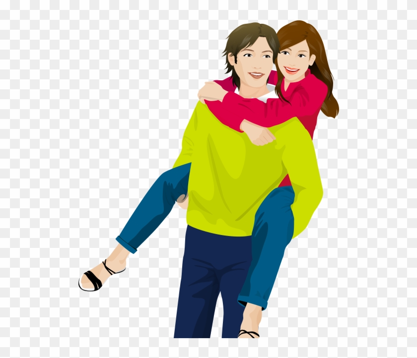 Happiness Couple Cartoon Clip Art - Happiness Couple Cartoon Clip Art -  Free Transparent PNG Clipart Images Download