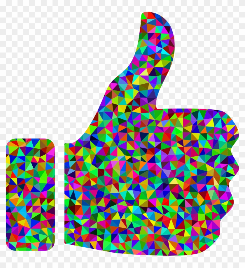 Low Poly Thumbs Up - Colorful Thumbs Up Emoji #638917
