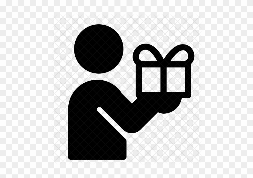 Gift Box In Hand Icon Royalty Free Vector Image - Giveaway Icon #639069