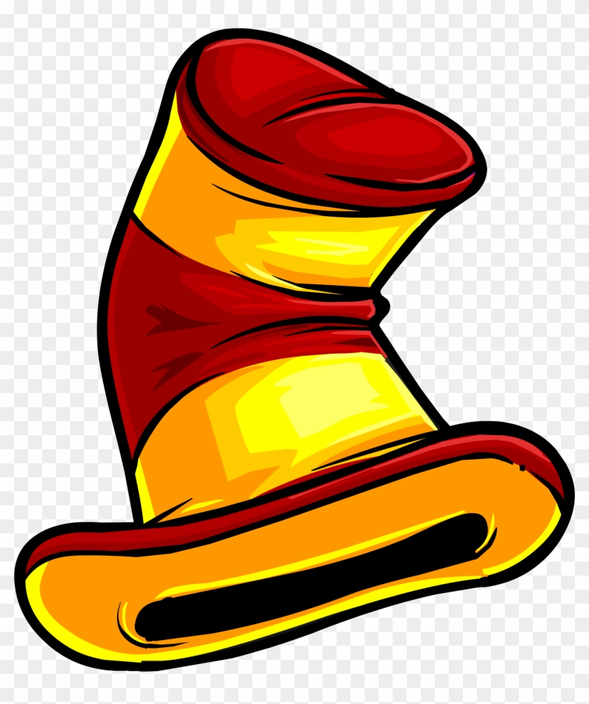 Red And Yellow Stripey Hat - Crazy Hat Cartoon #639207