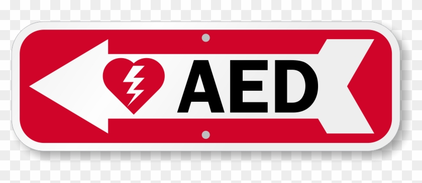 Defibrillator Signs Free Aed Left Arrow Sign K 0143 - Recruitment #639269
