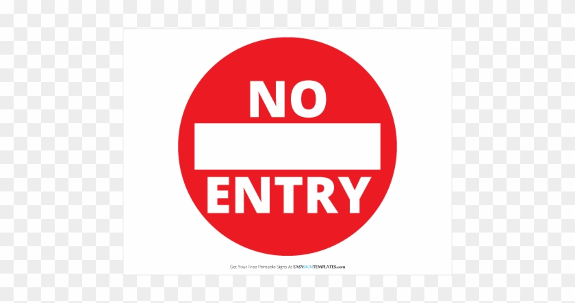 Free Door Sign Templates - Free No Entry Sign #639351