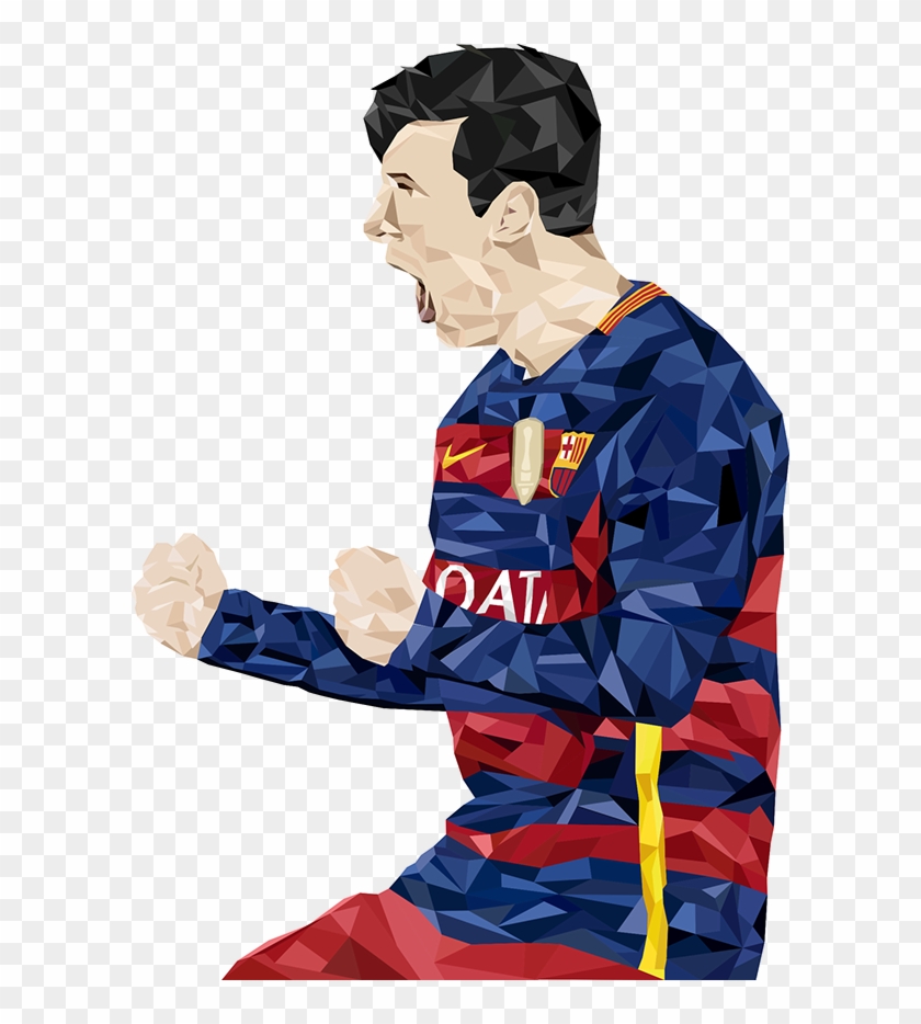 Low Poly Art - Leo Messi Clip Art Png #639513